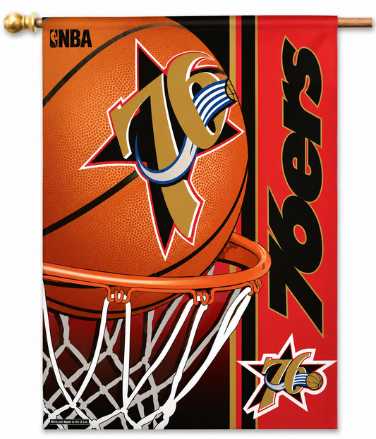 Philadelphia 76ers Retro Logo Team Flag