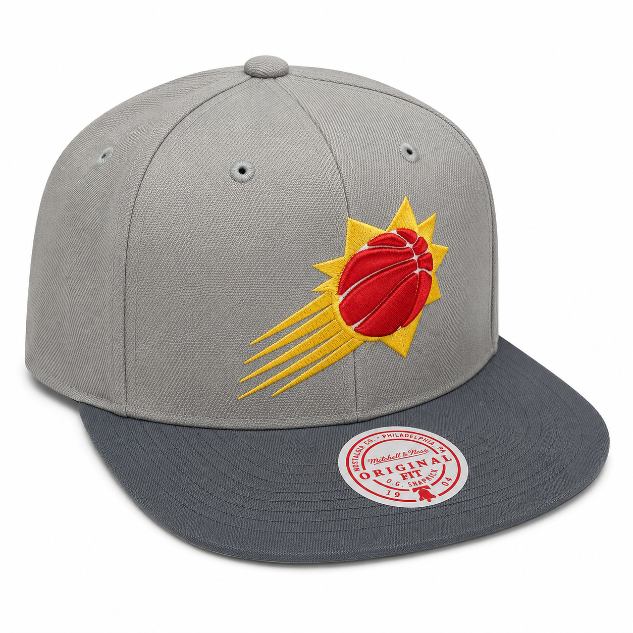 Men's Phoenix Suns NBA Cool Grey 3 Mitchell & Ness Snapback Hat