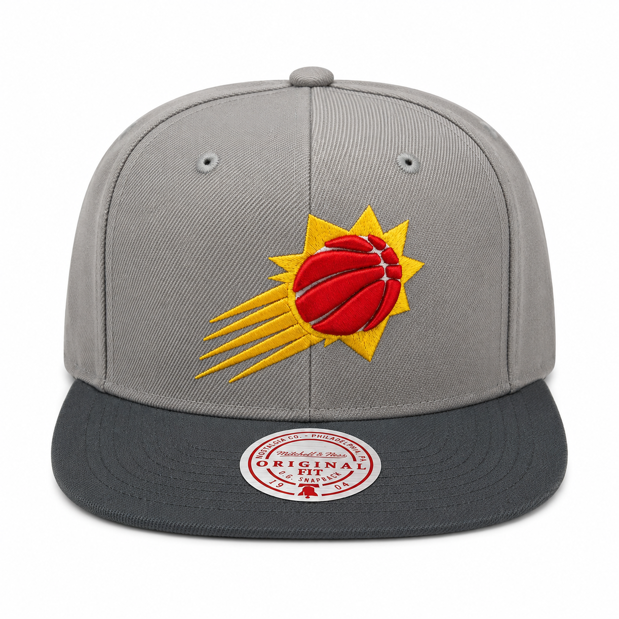 Men's Phoenix Suns NBA Cool Grey 3 Mitchell & Ness Snapback Hat