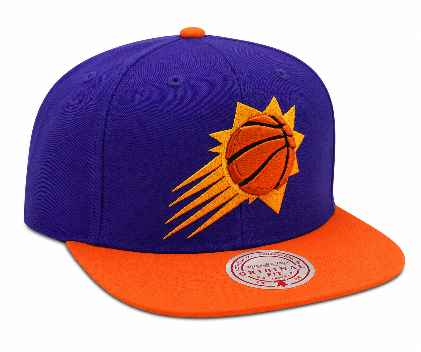 Men's Mitchell & Ness Phoenix Suns Basic Core Purple/Orange Adjustable Snapback Hat