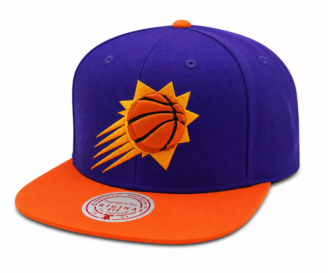 Men's Mitchell & Ness Phoenix Suns Basic Core Purple/Orange Adjustable Snapback Hat