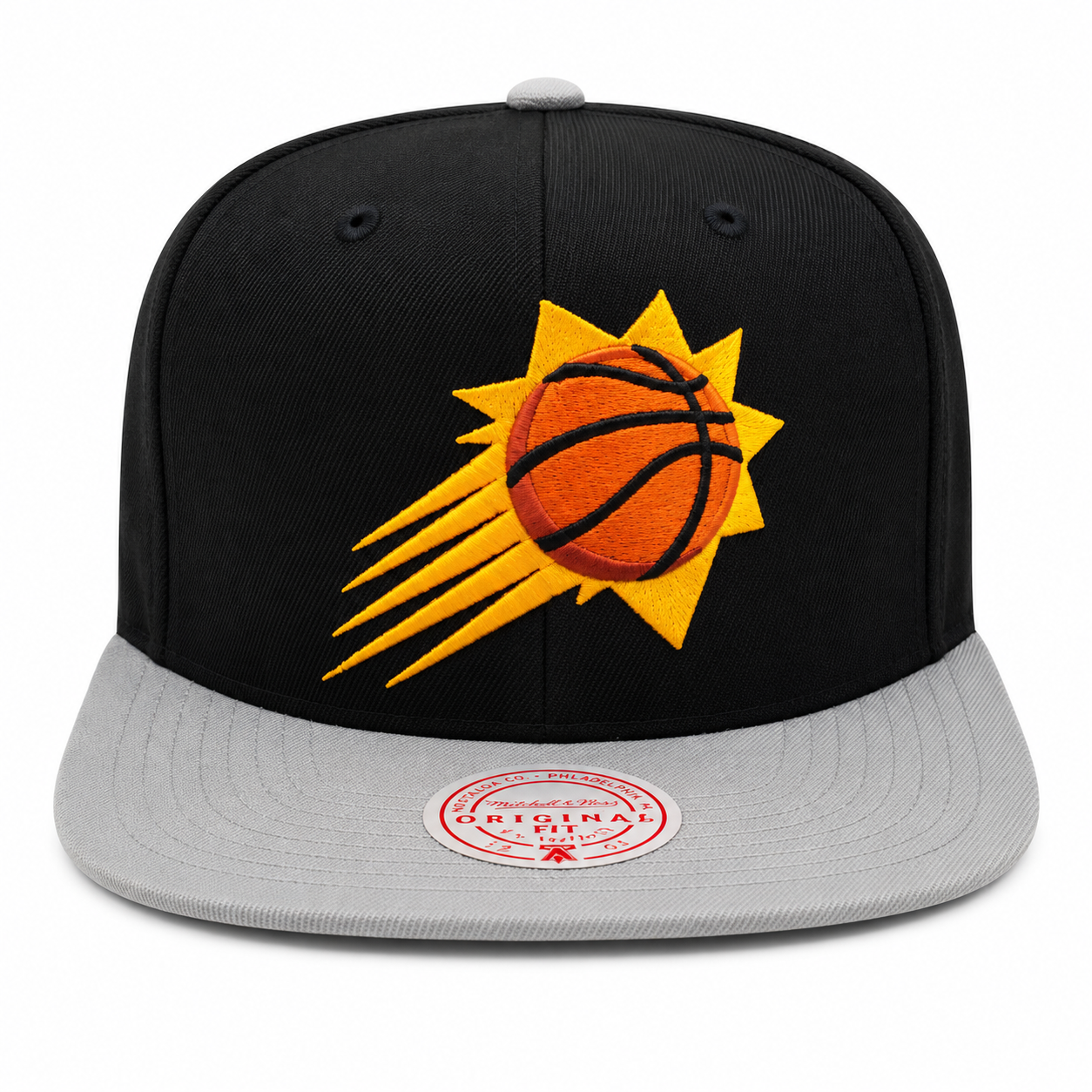 Men's Mitchell & Ness Phoenix Suns Hardwood Classics Core Gray/ Black Adjustable Snapback Hat