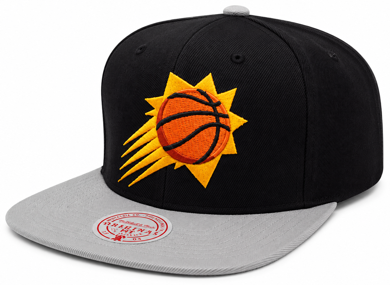 Men's Mitchell & Ness Phoenix Suns Hardwood Classics Core Gray/ Black Adjustable Snapback Hat