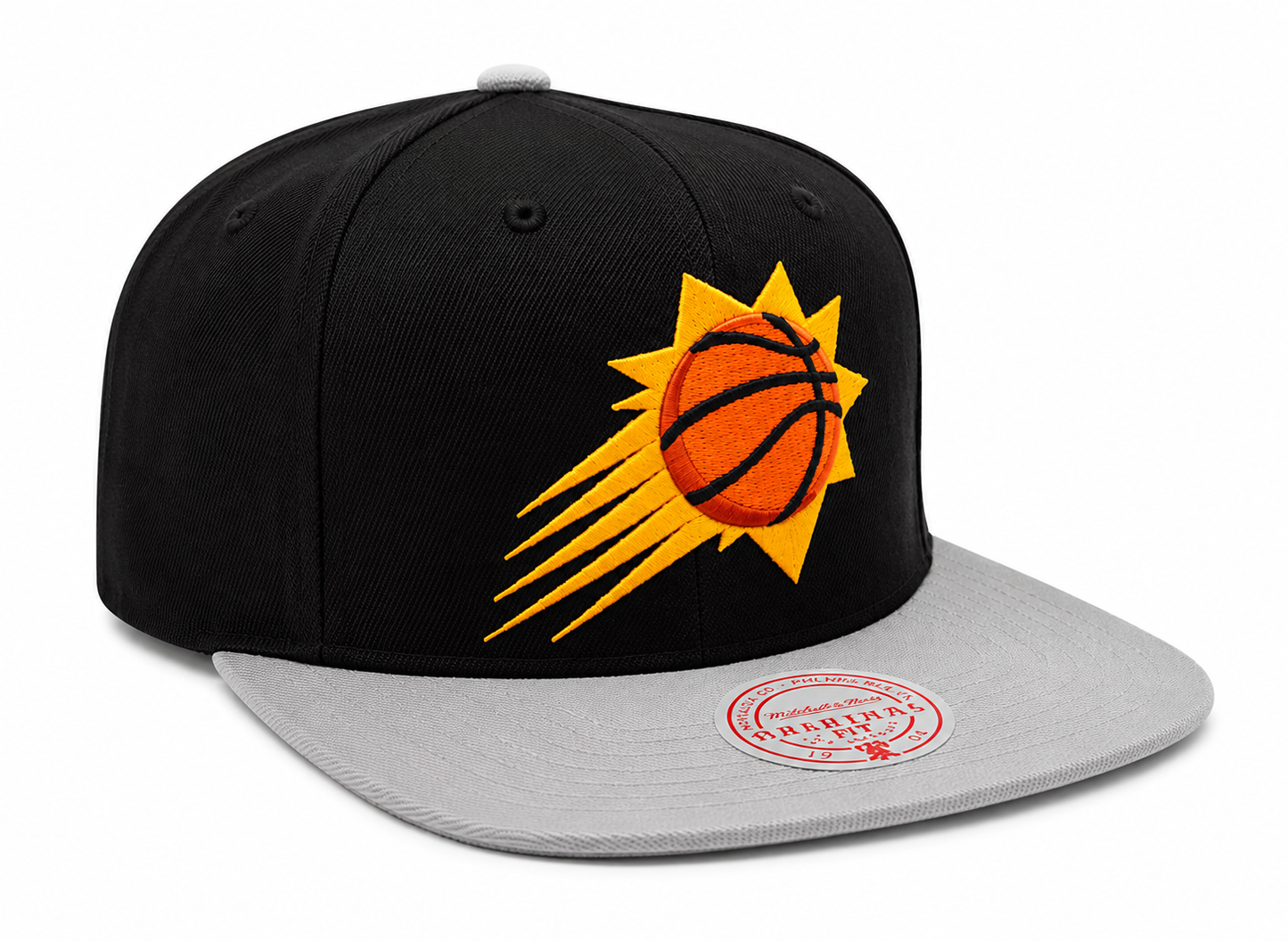 Men's Mitchell & Ness Phoenix Suns Hardwood Classics Core Gray/ Black Adjustable Snapback Hat