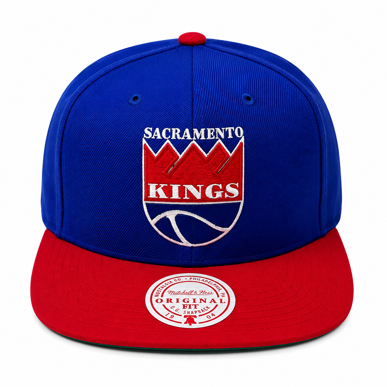 Men's Mitchell & Ness Sacramento Kings Hardwood Classics Royal/Red Two-Tone 2.0 Snapback Hat