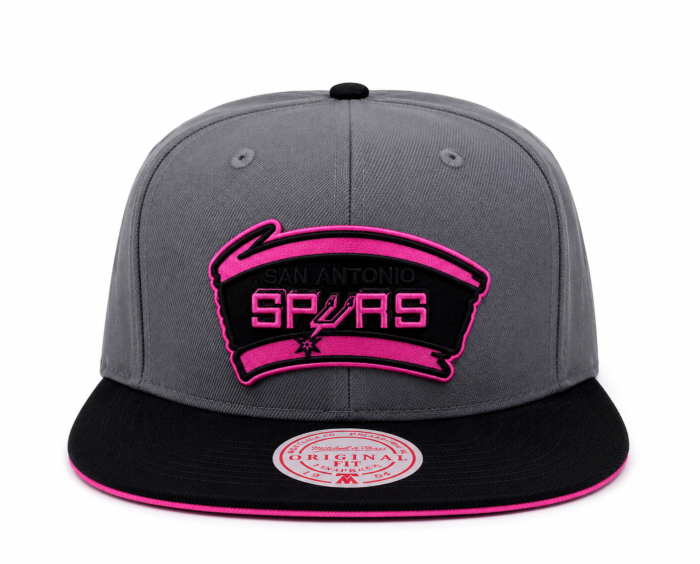 Men's San Antonio Spurs NBA Neon Lights HWC Mitchell & Ness Snapback Hat