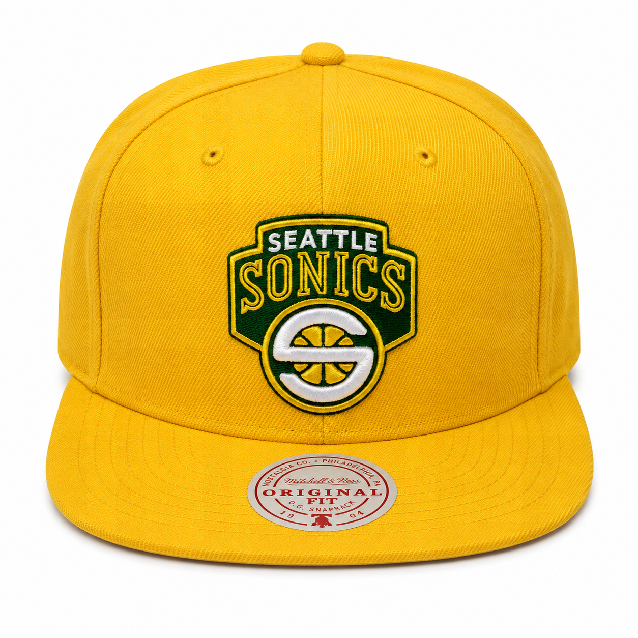 Men's Seattle Supersonics NBA Core Basic Gold HWC Mitchell & Ness Snapback Hat