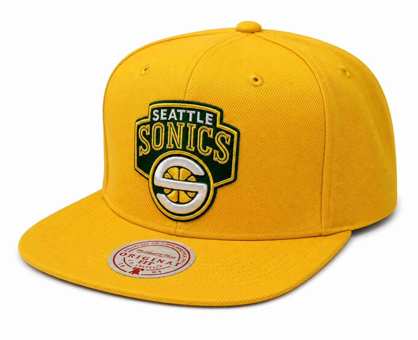 Men's Seattle Supersonics NBA Core Basic Gold HWC Mitchell & Ness Snapback Hat