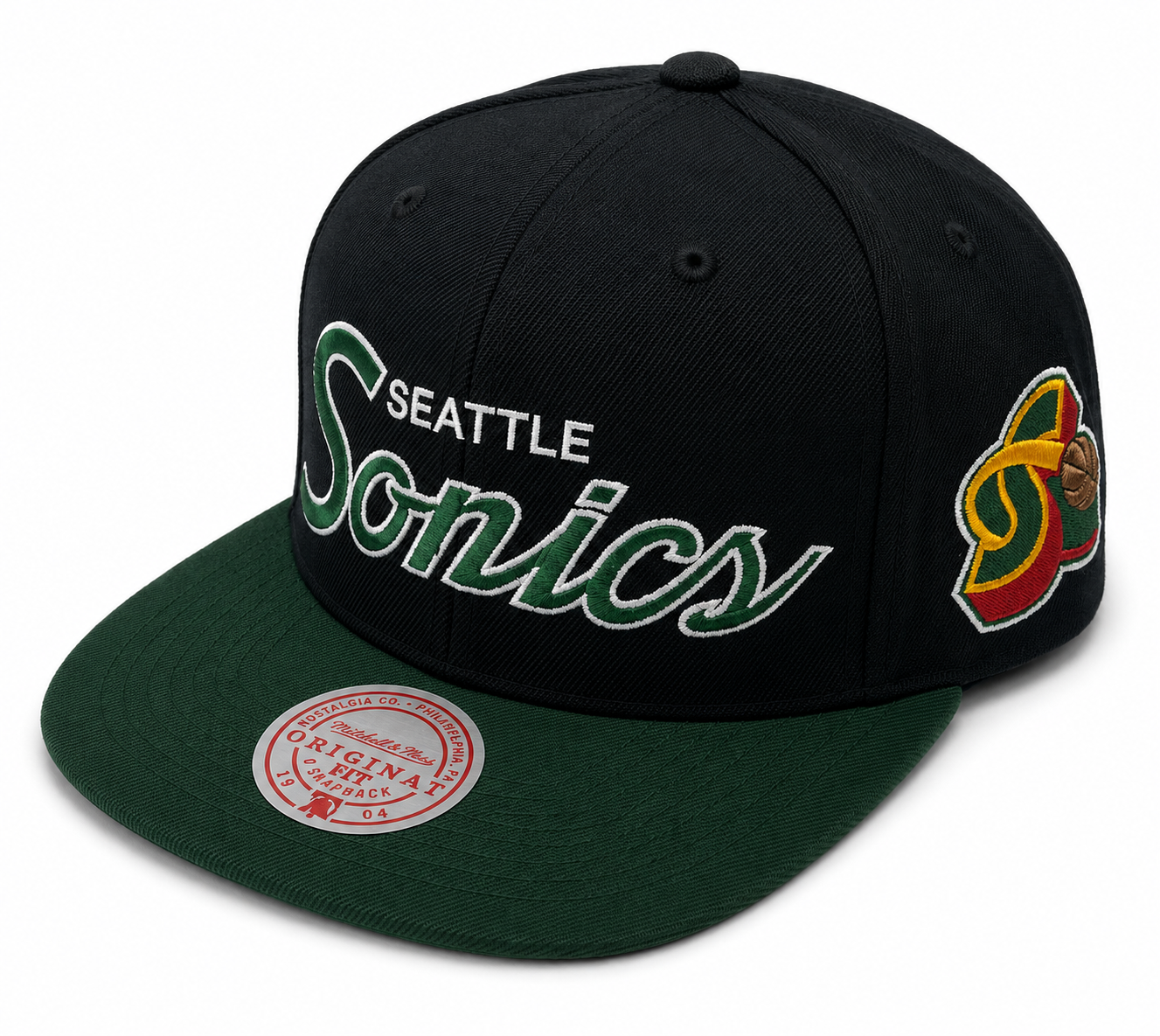 Seattle SuperSonics HWC Team Script 2.0 Mitchell & Ness Snapback Hat