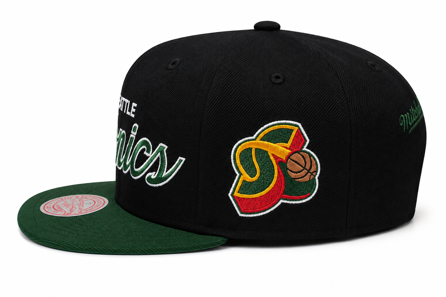 Seattle SuperSonics HWC Team Script 2.0 Mitchell & Ness Snapback Hat