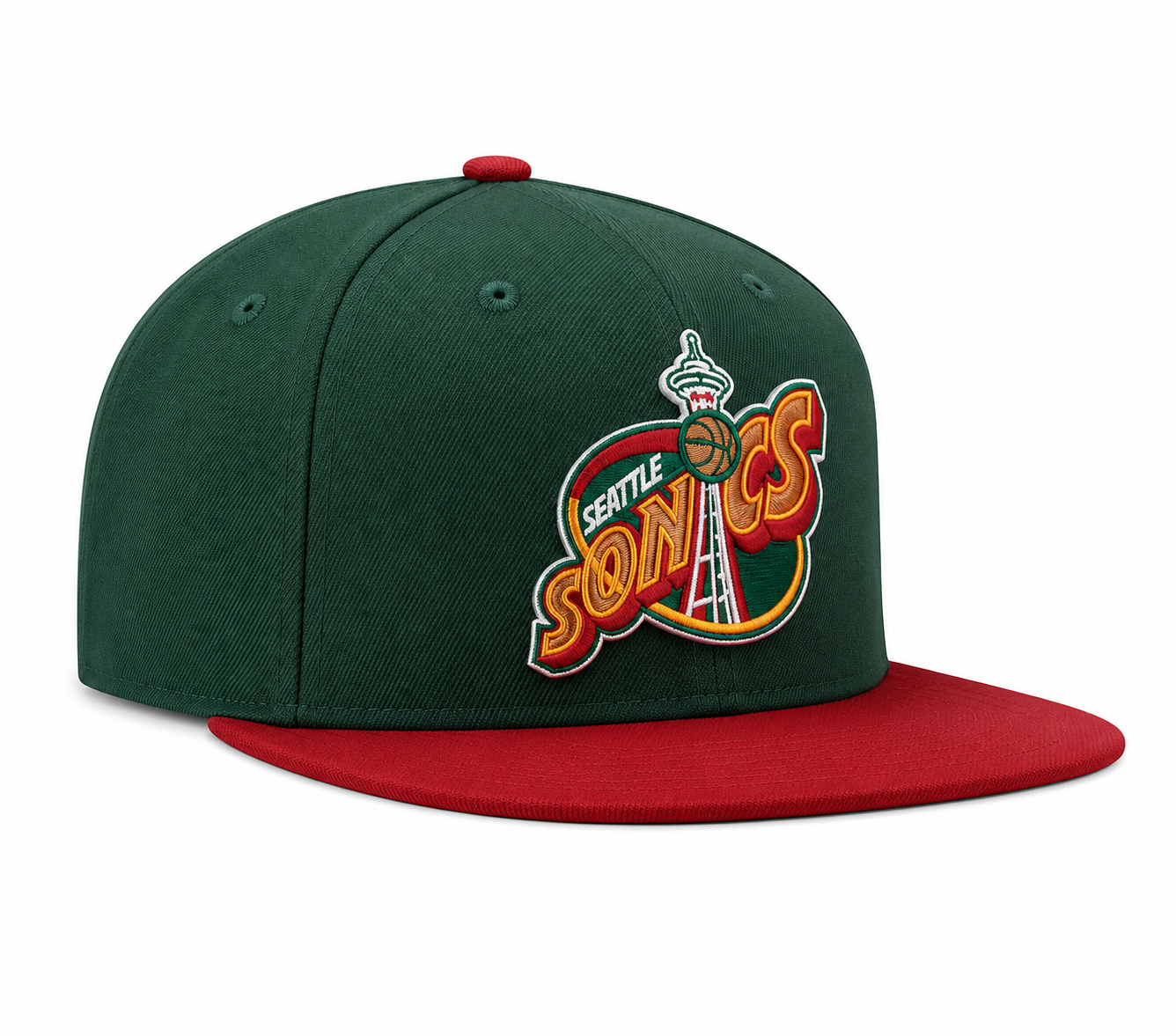 Mens NBA Seattle SuperSonics 2-Tone 2.0 Snapback Hat By Mitchell And Ness