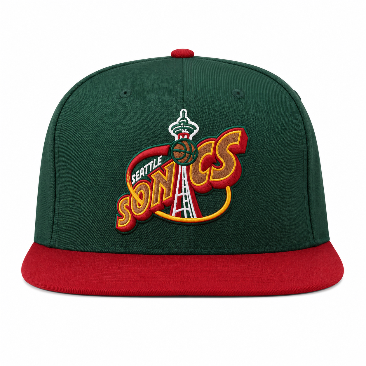 Mens NBA Seattle SuperSonics 2-Tone 2.0 Snapback Hat By Mitchell And Ness