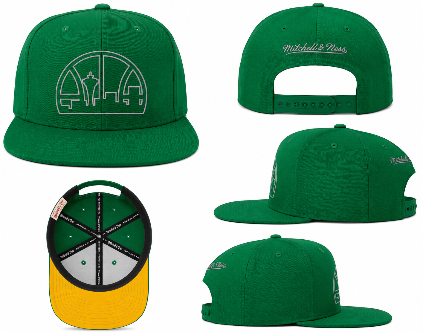 Seattle SuperSonics Mitchell & Ness Tonal Eclipse Snapback Hat- Green