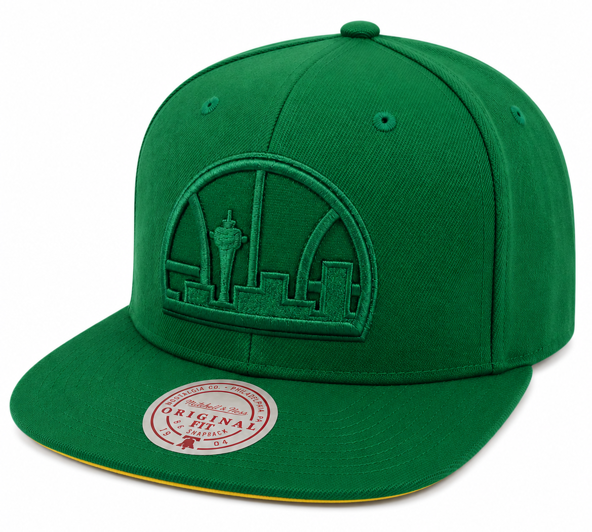 Seattle SuperSonics Mitchell & Ness Tonal Eclipse Snapback Hat- Green