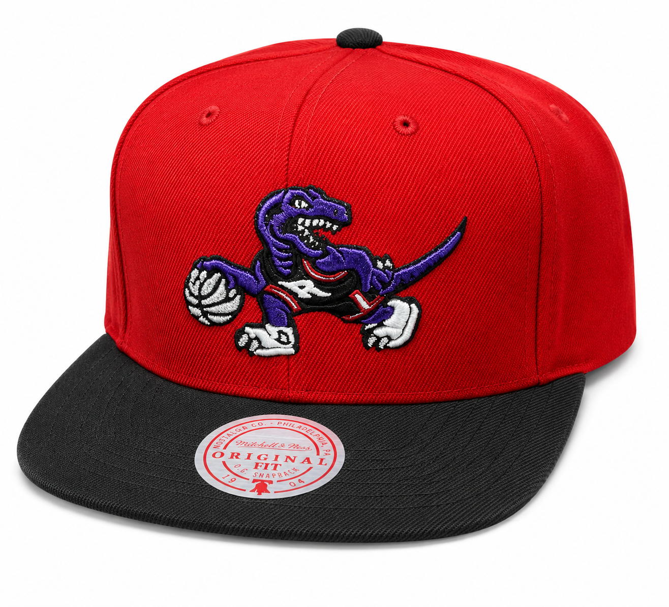 Men's Toronto Raptors & Ness Red/Black Hardwood Classics Reload 2.0 Snapback Adjustable Hat