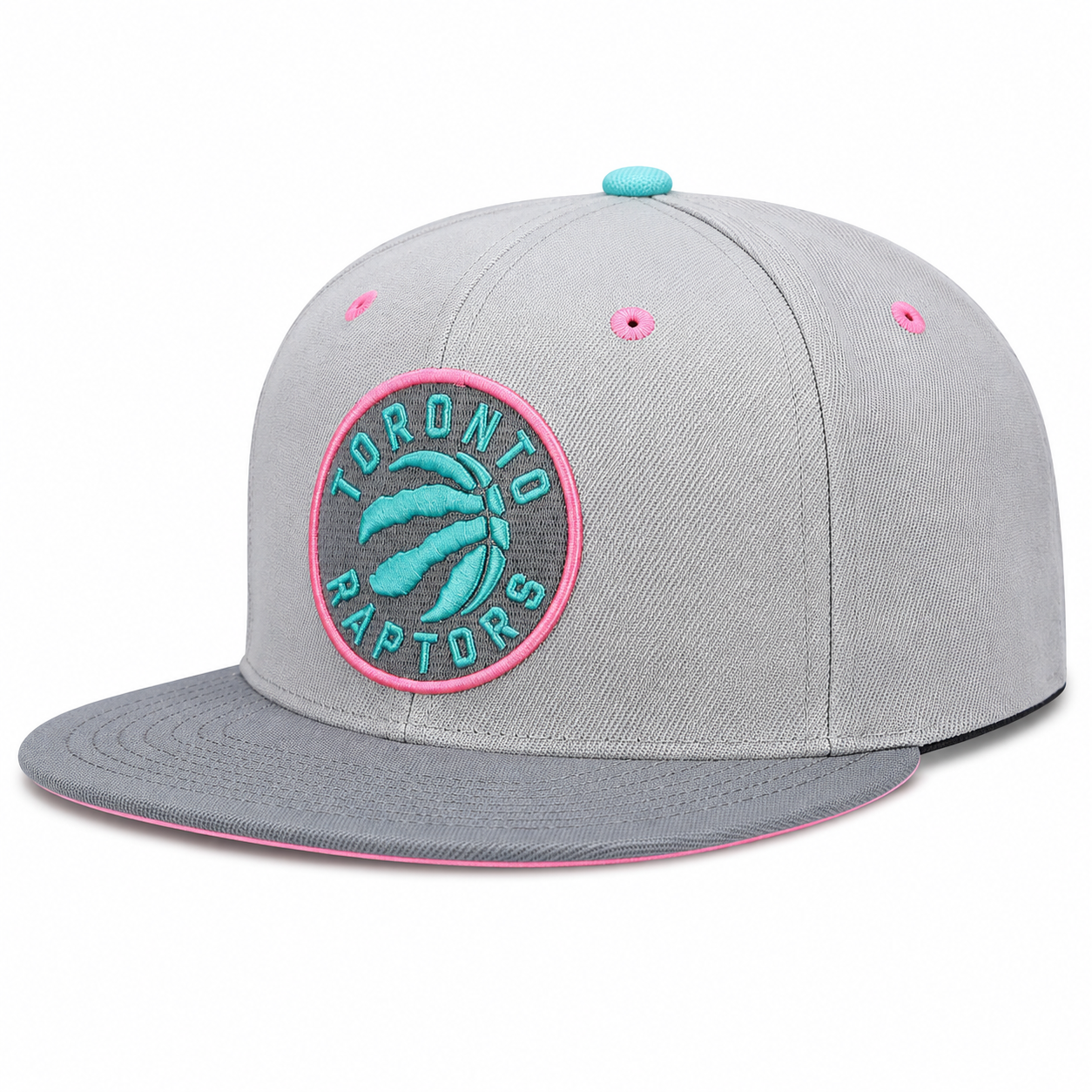 Men's Toronto Raptors Mitchell & Ness Gray Wolf Mags Snapback Hat