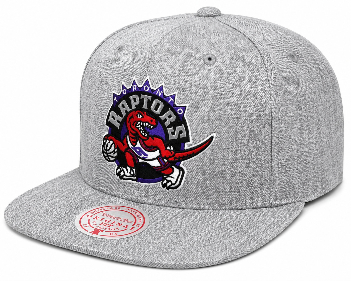 Toronto Raptors HWC Gray Heather 2.0 Mitchell & Ness Snapback Hat