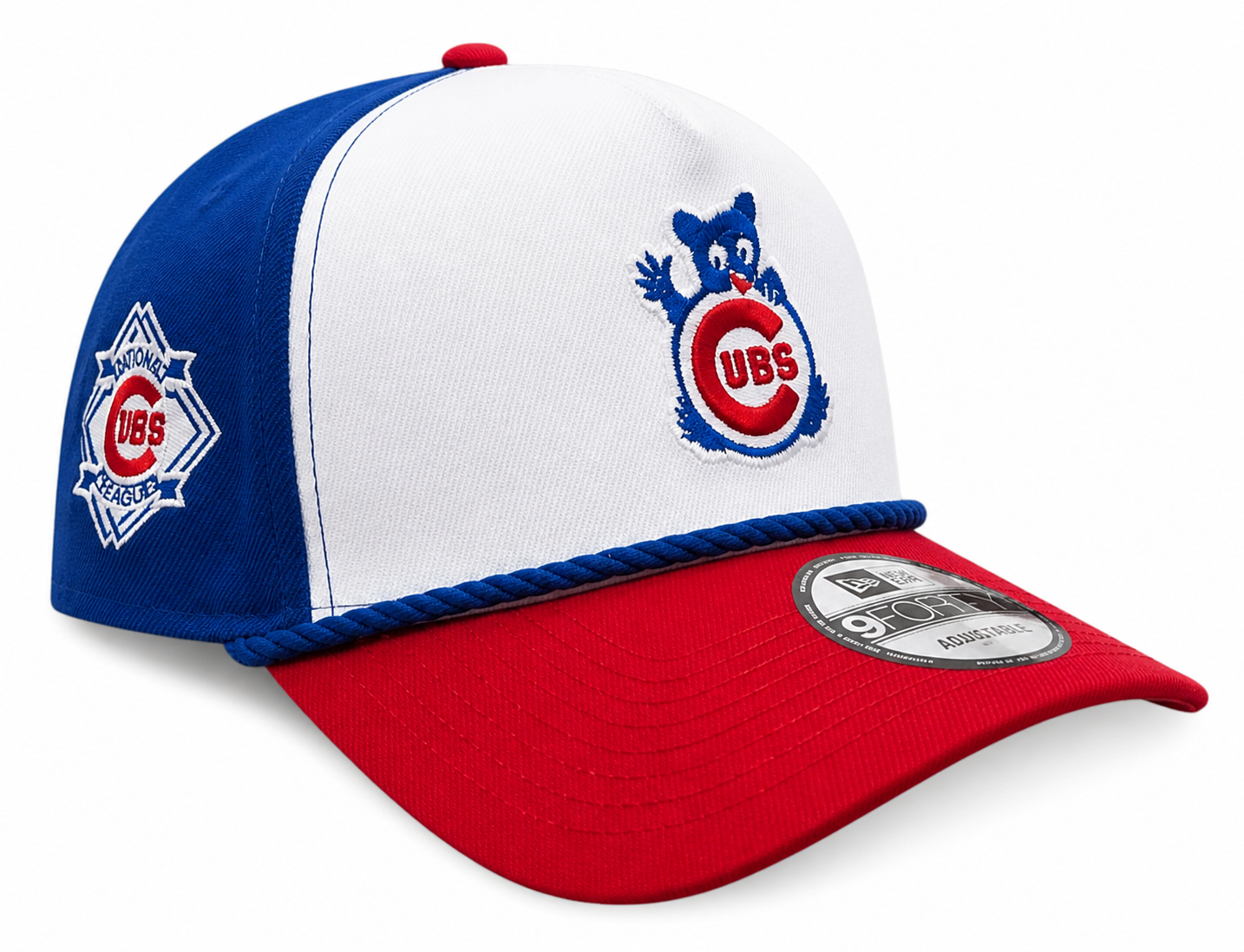 Chicago Cubs New Era Blue A-Frame 150th Anniversary Rope Waving Bear 9FIFTY Snapback Hat