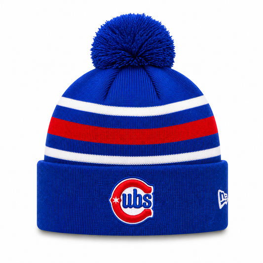Chicago Cubs New Era Royal 2nd Alternate Cuffed Knit Hat with Pom