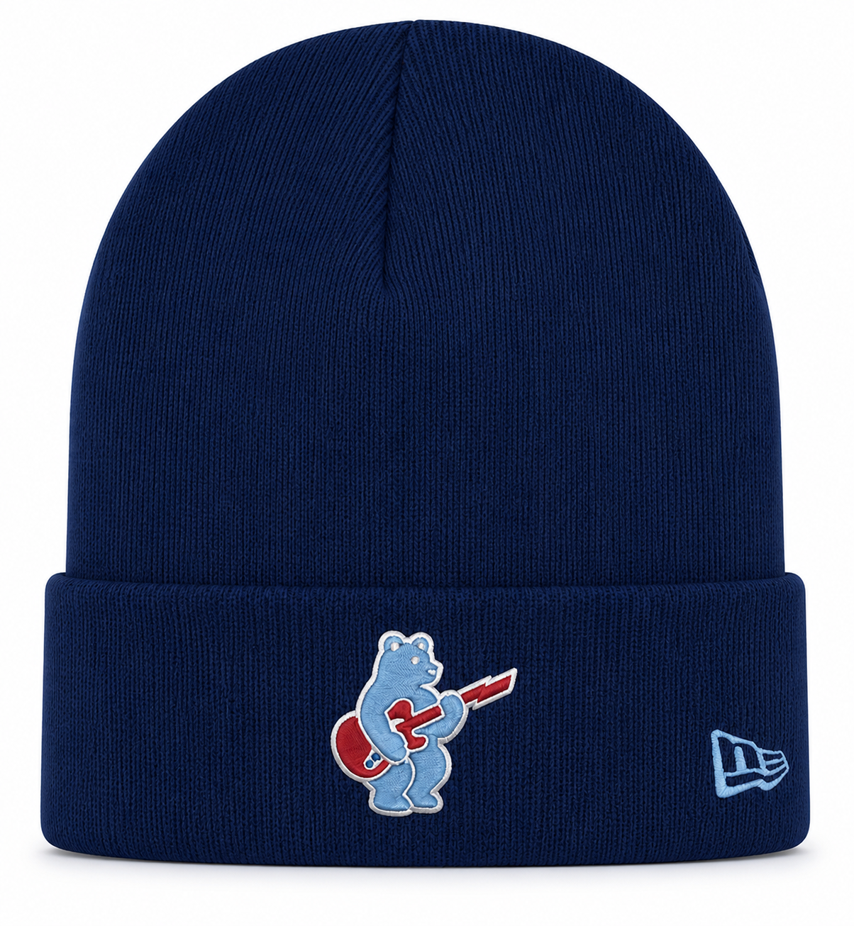 Chicago Cubs New Era Navy Guitar Bear Cuffed Knit Hat