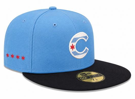 Chicago Cubs New Era Blue/Black Clobberin' Time 59FIFTY Fitted Hat