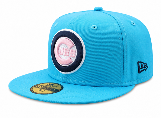 Men's Chicago Cubs Night Spice Vice Blue/Pink New Era 59FIFTY Fitted Hat
