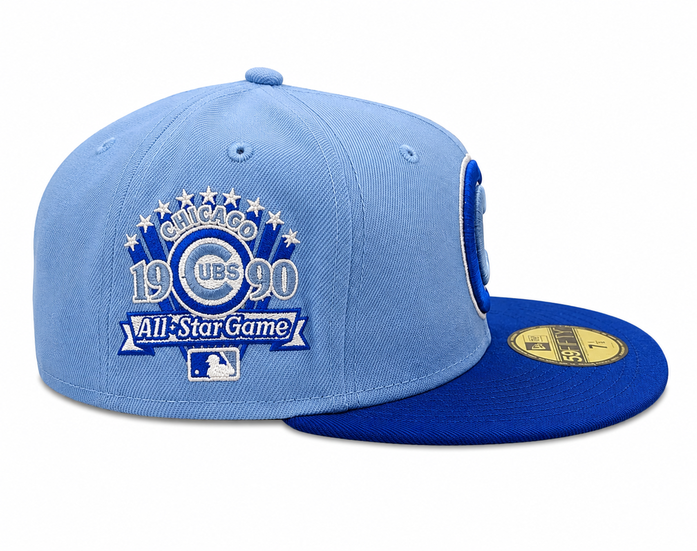 Chicago Cubs New Era 2 Tone Sky Blue/ Royal 1990 All Star Game 59FIFTY Fitted Hat