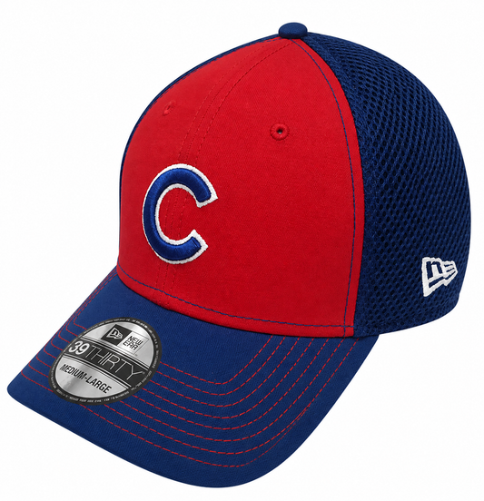 Chicago Cubs Team Color Neo 39THIRTY Flex Fit Cap By New Era