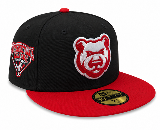 Iowa Cubs New Era MILB 2 Tone Black/Red 59FIFTY Fitted Hat