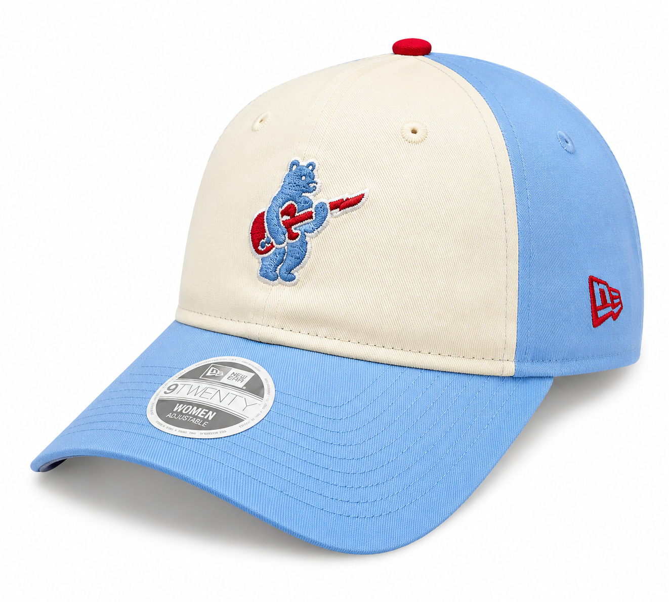 Women's Chicago Cubs Guitar Bear Alternate Micro Baby Blue New Era 9TWENTY Adjustable Hat