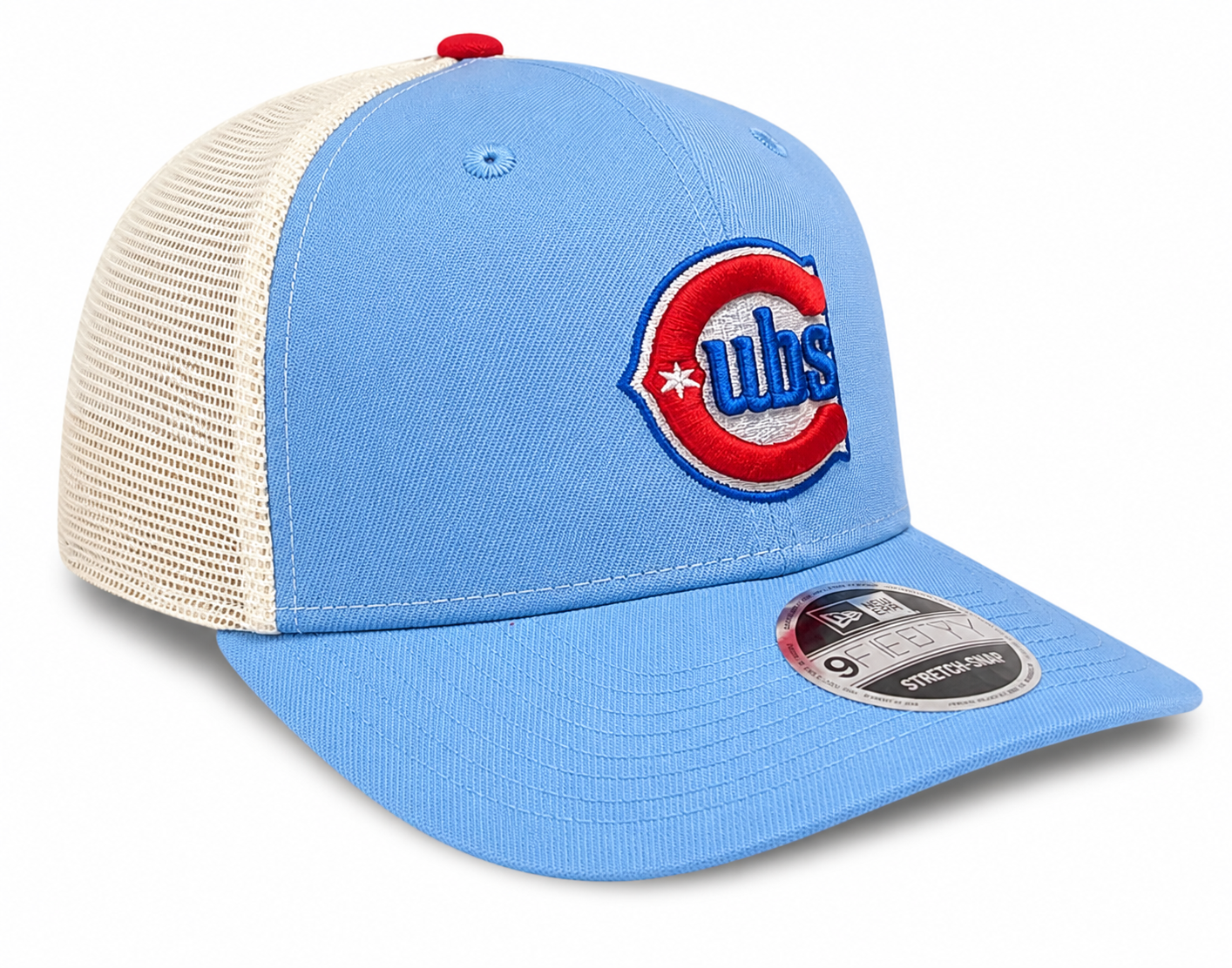 Chicago Cubs New Era Sky Blue/Red Alternate 2 9SEVENTY Trucker Hat