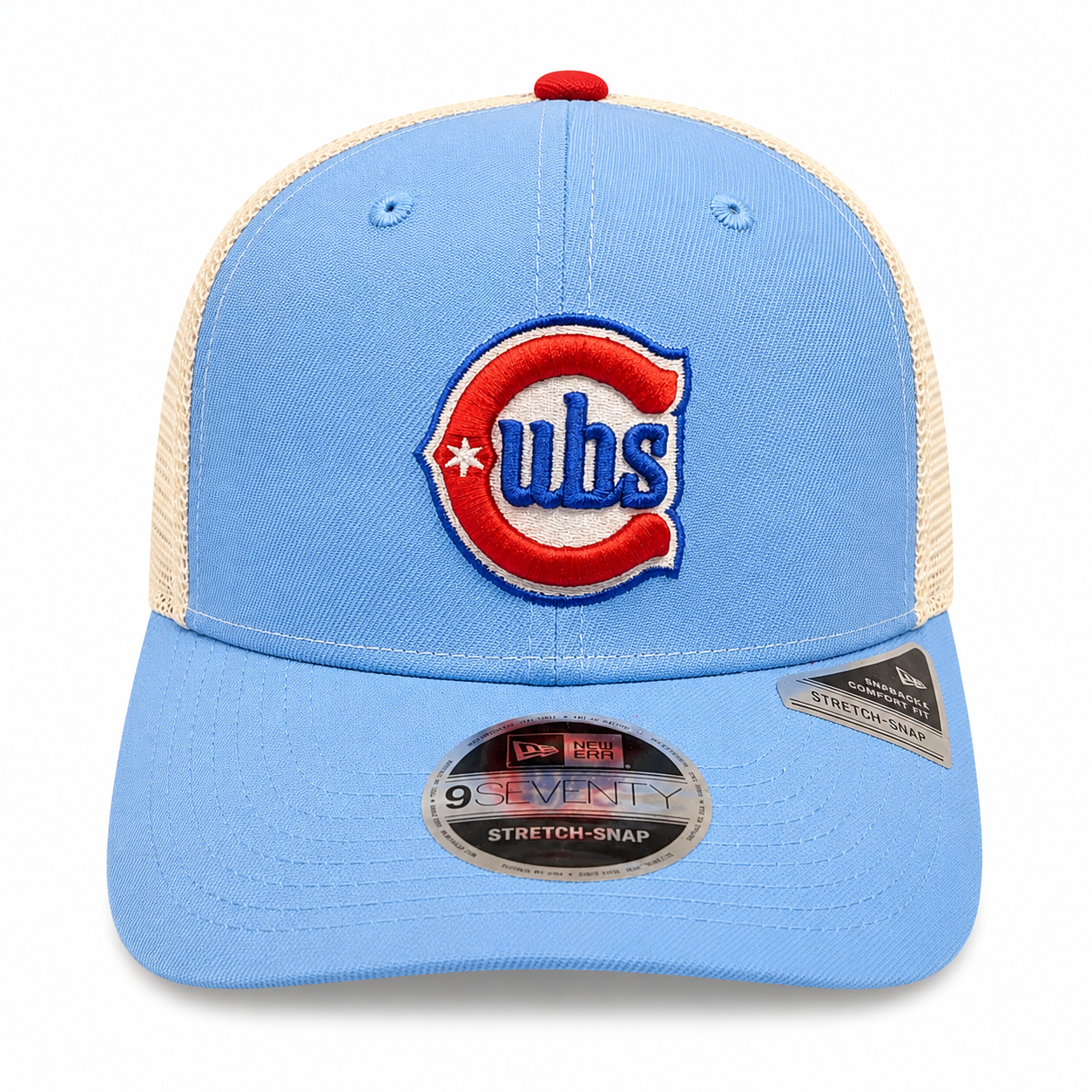 Chicago Cubs New Era Sky Blue/Red Alternate 2 9SEVENTY Trucker Hat