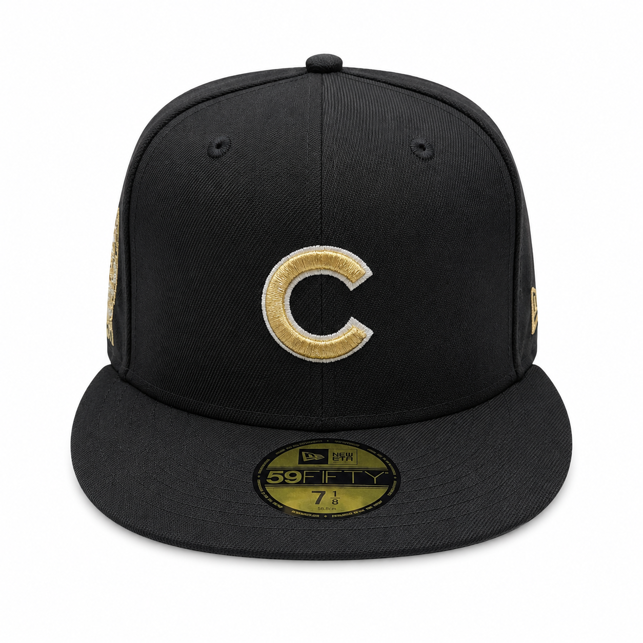 Chicago Cubs New Era 59FIFTY Day Black/Gold 59FIFTY Fitted Hat