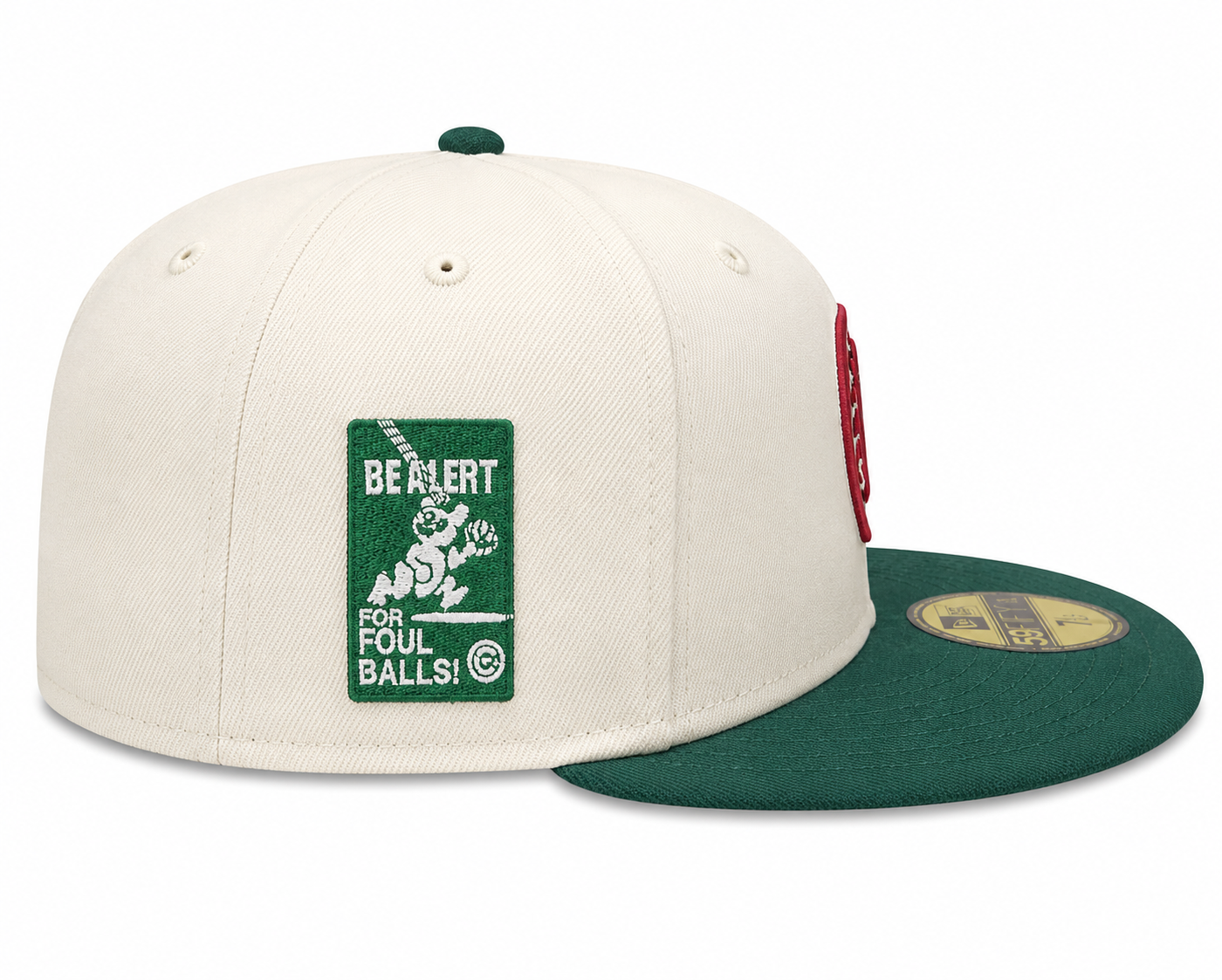 Chicago Cubs New Era Bricks And Ivy Chrome/Forest Green 59FIFTY Fitted Hat