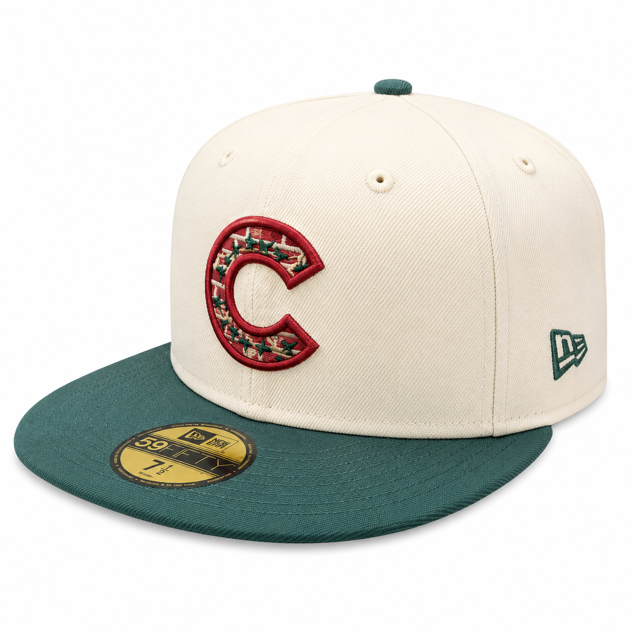 Chicago Cubs New Era Bricks And Ivy Chrome/Forest Green 59FIFTY Fitted Hat