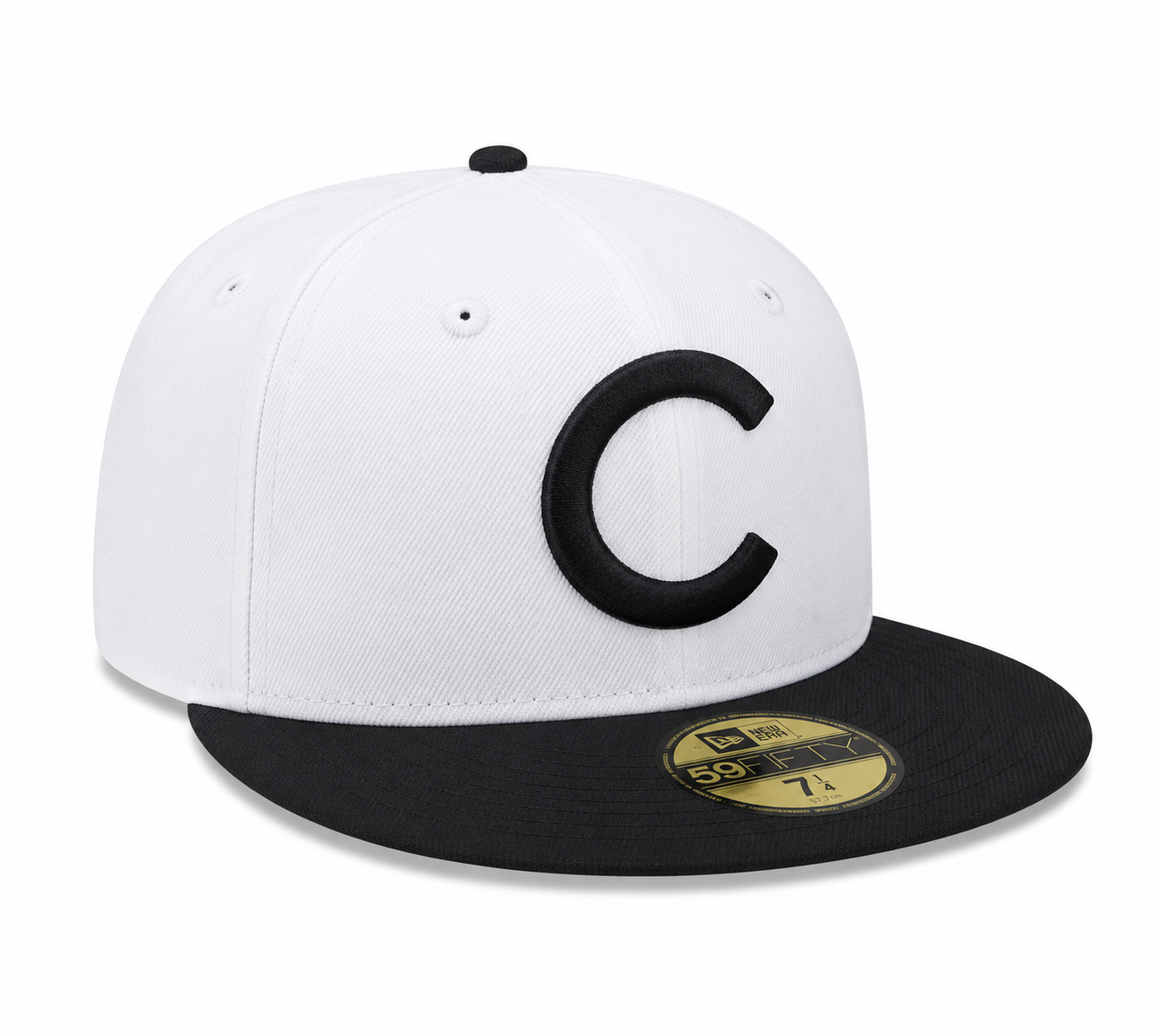 Chicago Cubs Cooperstown Collection 1908 Home New Era Classics White/Black 59FIFTY Fitted Hat