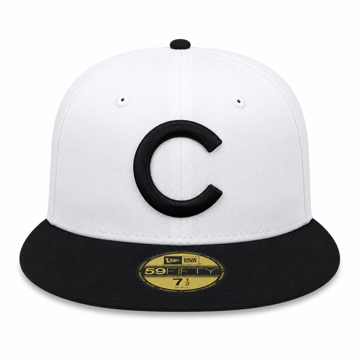 Chicago Cubs Cooperstown Collection 1908 Home New Era Classics White/Black 59FIFTY Fitted Hat