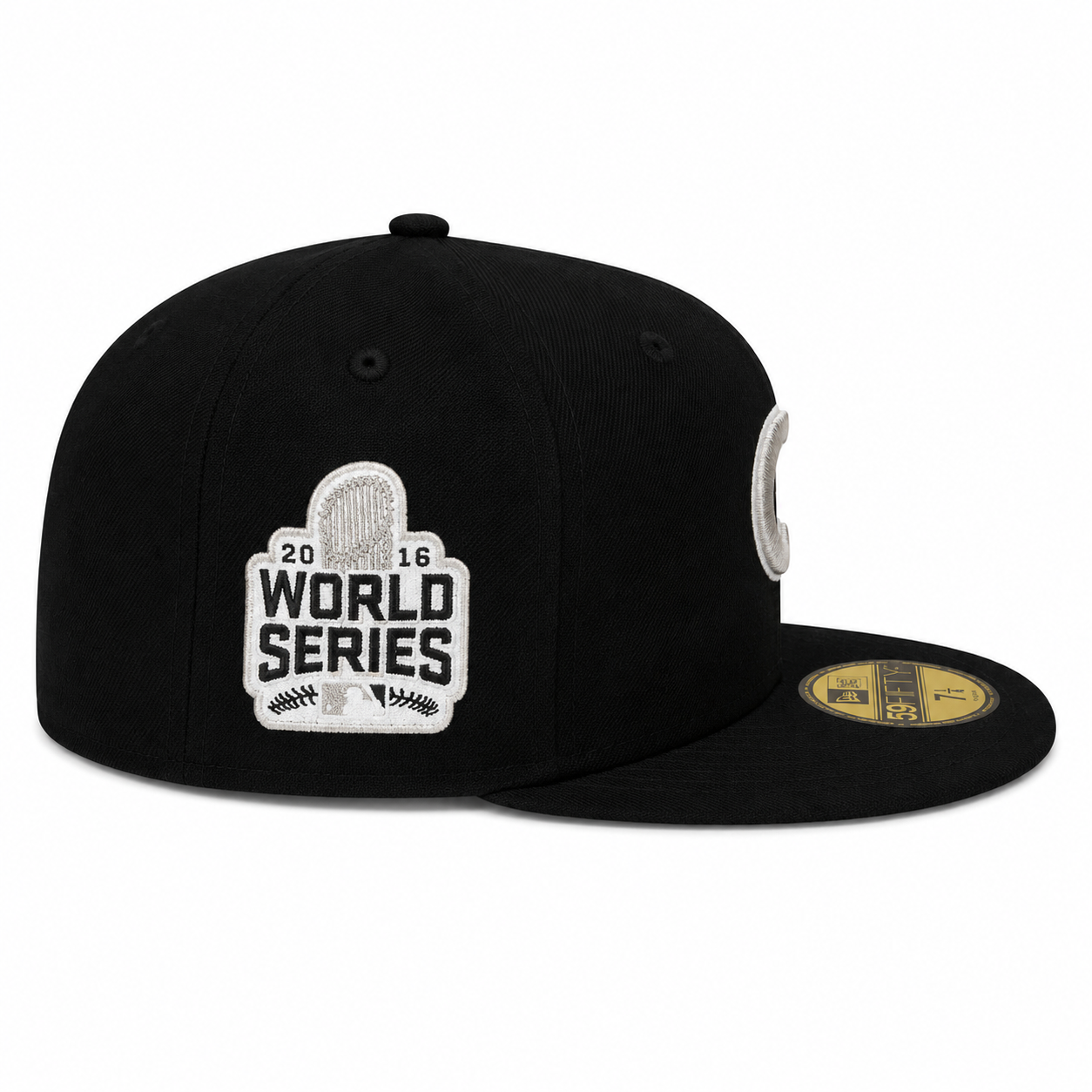 Chicago Cubs Black/Platinum New Era 59FIFTY Fitted Hat