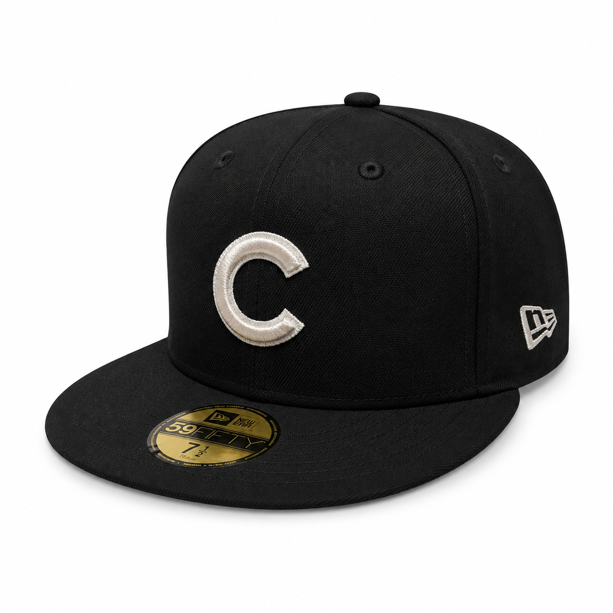 Chicago Cubs Black/Platinum New Era 59FIFTY Fitted Hat