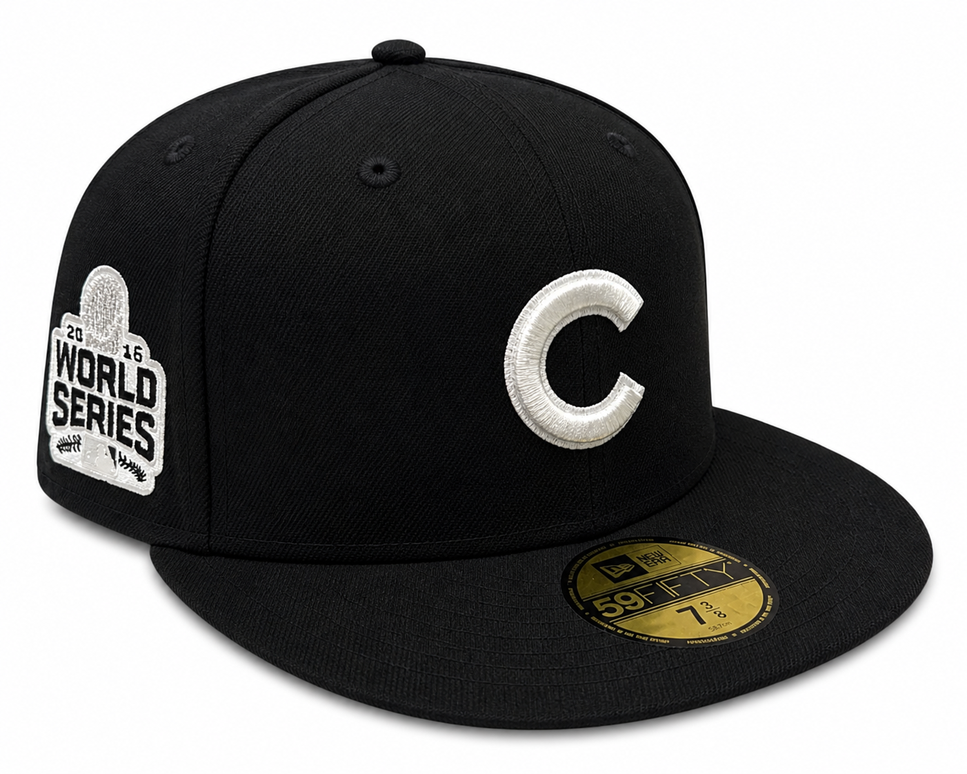 Chicago Cubs Black/Platinum New Era 59FIFTY Fitted Hat