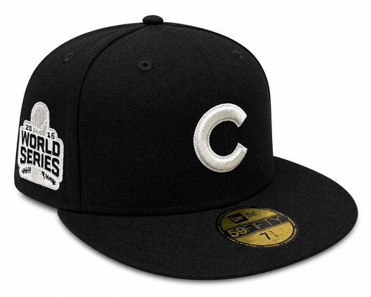 Chicago Cubs Black/Platinum New Era 59FIFTY Fitted Hat