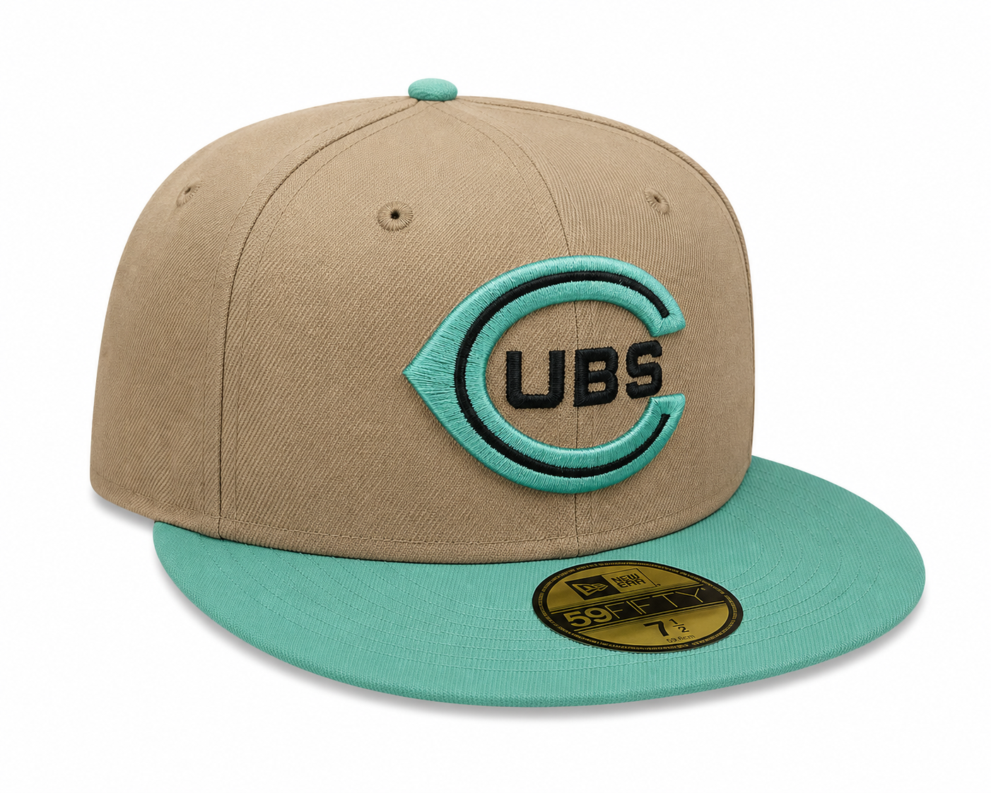 Chicago Cubs New Era 2 Tone Camel/Mint Rustic Winter 59FIFTY Fitted Hat