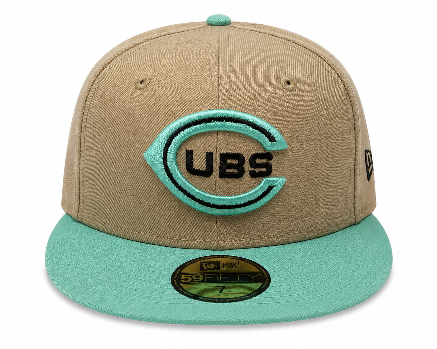 Chicago Cubs New Era 2 Tone Camel/Mint Rustic Winter 59FIFTY Fitted Hat