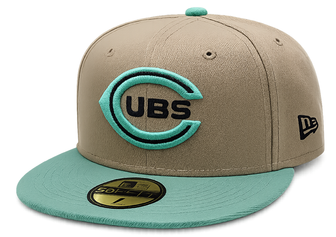 Chicago Cubs New Era 2 Tone Camel/Mint Rustic Winter 59FIFTY Fitted Hat