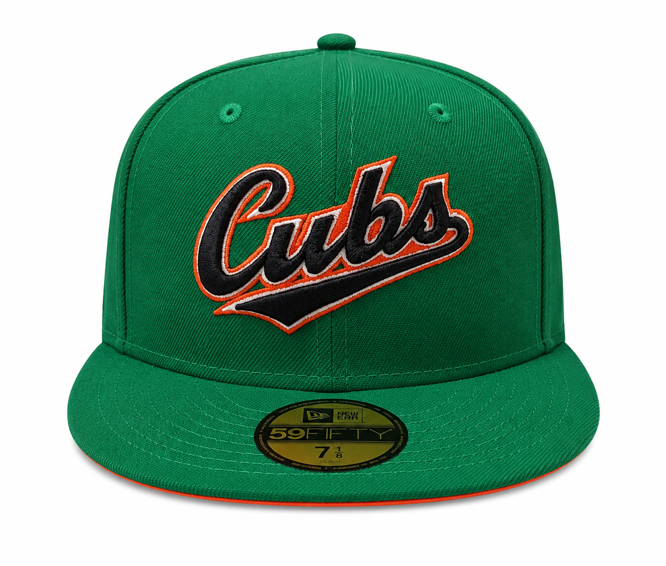 Chicago Cubs New Era Kelly Green/ Orange 59FIFTY Lucky Fitted Hat