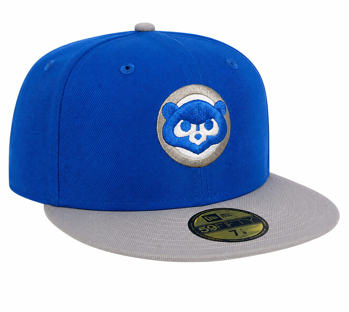 Chicago Cubs New Era 2 Tone Honolulu Blue/Gray Angry Bear 59FIFTY Fitted Hat