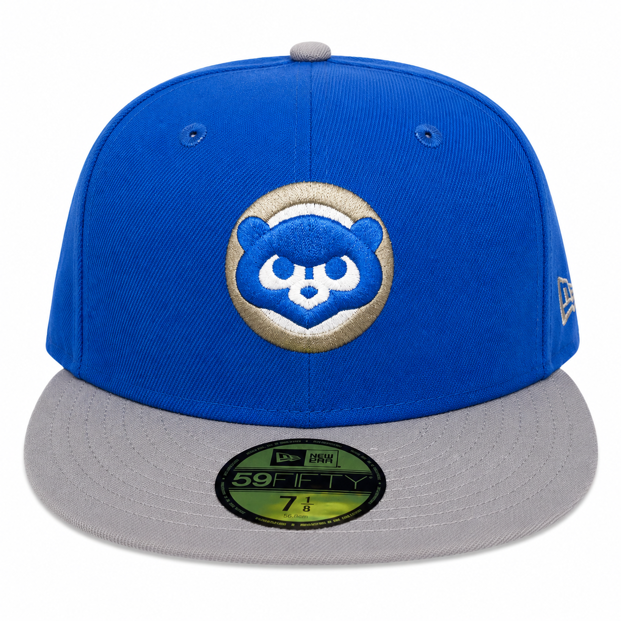 Chicago Cubs New Era 2 Tone Honolulu Blue/Gray Angry Bear 59FIFTY Fitted Hat