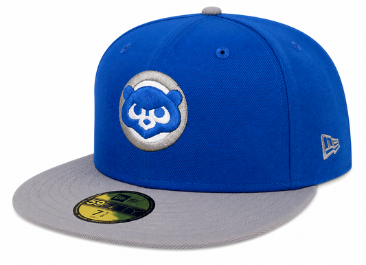 Chicago Cubs New Era 2 Tone Honolulu Blue/Gray Angry Bear 59FIFTY Fitted Hat