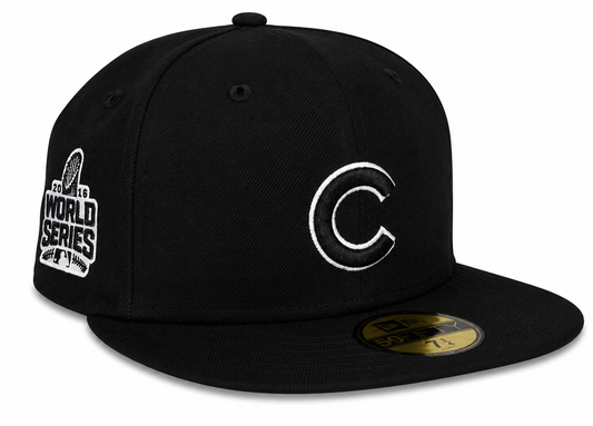 Men's Chicago Cubs New Era 2016 World Series Black 59FIFTY Fitted Hat