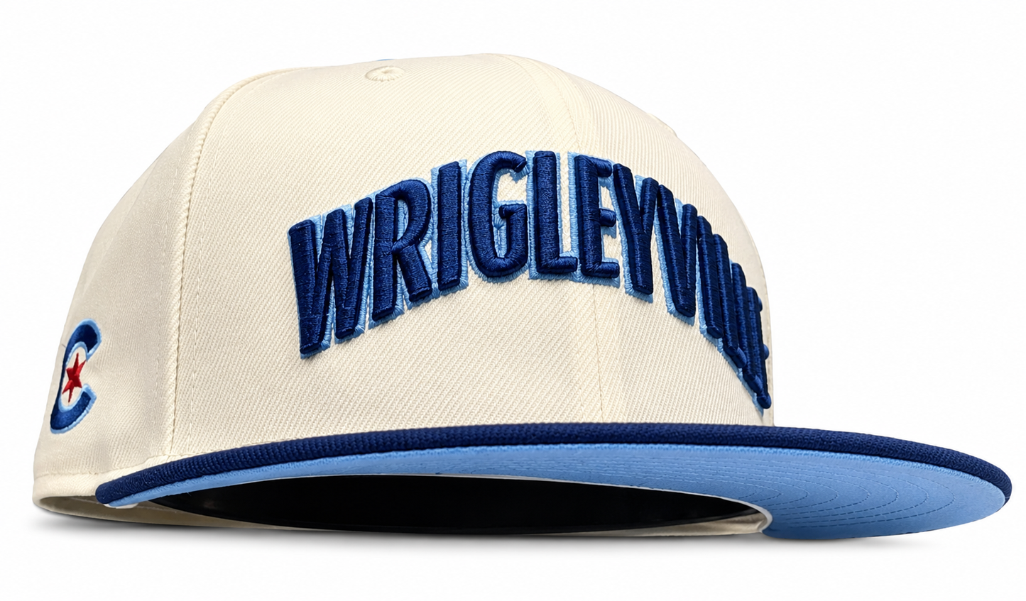 Chicago Cubs New Era Chrome and Navy 2 Tone Wrigleyville 59FIFTY City Connect Fitted Hat